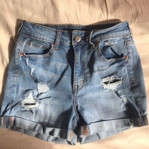 aeropostale high waisted midi shorts